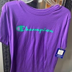 Small purple champion tee